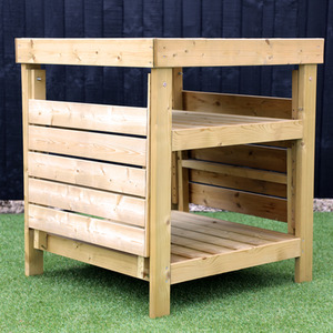 Wooden Pizza Oven BBQ Table Pressure Treated - Brown by Waltons