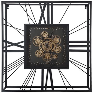 Vanity Living Wall Clock with Rustic Charm - Black by Vanity Living