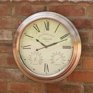 Copper Effect Garden Wall Clock - Copper Effect by Garden Mile