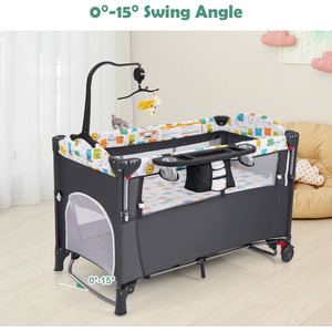 5-in-1 Baby Bassinet Bedside Sleeper by Costway