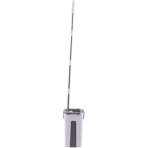 Livingandhome Flat Mop Bucket Set with 3 Pads - White by Livingandhome