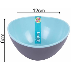 Plastic Snack Bowl 300ml Two Tone - Blue by Bello