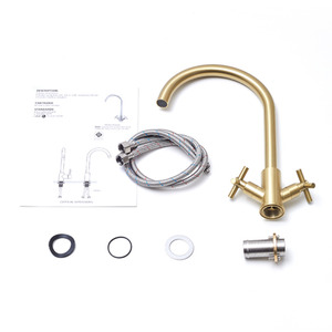 Stainless Steel Dual Handle Kitchen Tap by Livingandhome