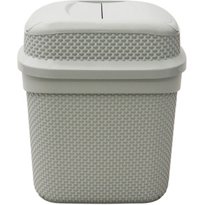 Droplette Design Plastic Lidded Bin - Grey / 1.10kg by JVL