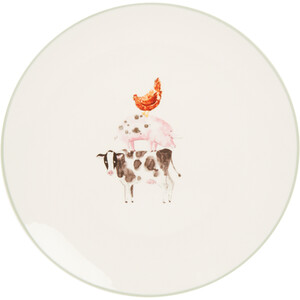 Daisy Farm Dinner Plate - White
