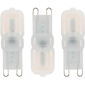 Pack of 3 G9 LED Capsule Light Bulbs - Warm White by Litecraft