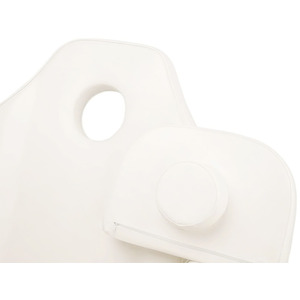 Adjustable Beauty Salon Bed with Height-adjustable Stool - White by Livingandhome