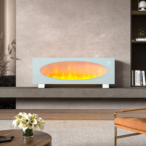 42-inch Freestanding Electric Fireplace with Remote - Glass by Livingandhome