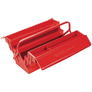 Draper Extra Long Four Tray Cantilever Tool Box (22 Litres) - Red by Draper