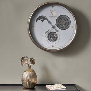 Retro Metal Working Cogs Wall Clock by Pacific Lifestyle