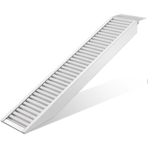 Trailer Ramp Universal Vehicle Loading Ramp with Extension Plate - Silver by Costway