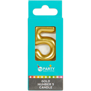 My Party Gold Number Candle by My Party