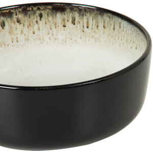 Black Kyanite Rice Bowl - Black and White