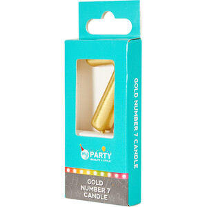 My Party Gold Number Candle - Gold / 7 by My Party