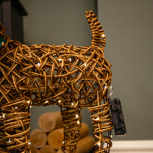 Battery Operated Light up Christmas Reindeer with Nose and LEDs - Brown by Samuel Alexander