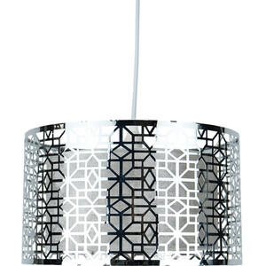 Cut Out Geometric Light Shade - Silver