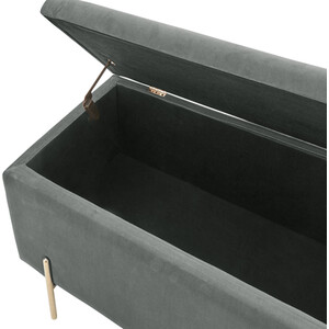 Mystica Ottoman Storage Bench - Grey
