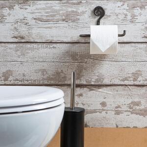 W180mm Curly Iron Toilet Roll Holder Raw - Raw by Hammer and Tongs
