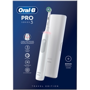 Oral-B Pro Series 3 White Electric Toothbrush Travel Case - White by Oral-B