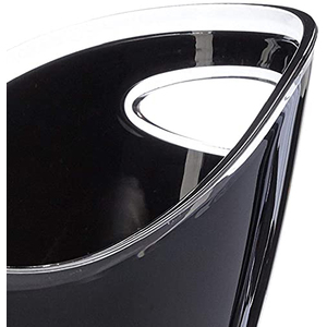 BarCraft Black Acrylic Drinks Pail Cooler, Labelled - Black by BarCraft