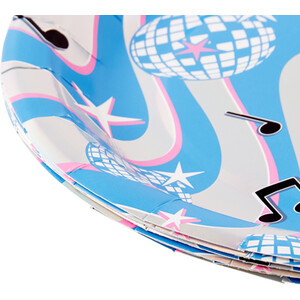 Pack of 8 Disco Party Plates - Blue
