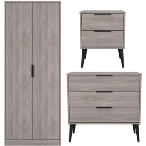 Tulsa Ready Assembled 3 piece Furniture Pack - Grey Oak