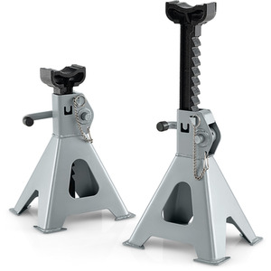 2 Tons Heavy-duty Steel High Lift Jack Stands - Grey by Costway