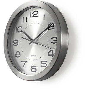 Stainless Steel Wall Clock 30cm - Silver by Nedis