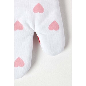 Red Hearts Cotton Oven Glove - Red by Homescapes