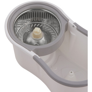 Livingandhome Self-Wringing Mop with Cleaning Bucket - Grey & White by Livingandhome