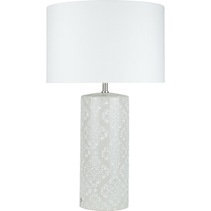 Cressida Table Lamp - Cream and White