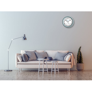 Pololio Wall Clock with Thermometer - Pastel Blue by Audlee