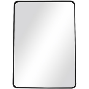 Rectangular Metal Frame Explosion-Proof Wall Mirror - Black by Livingandhome