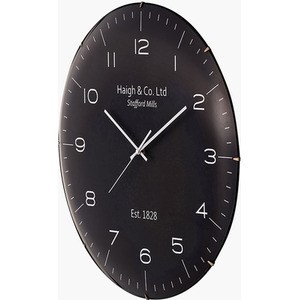 Dome Glass Wall Clock - Black by Pacific Lifestyle