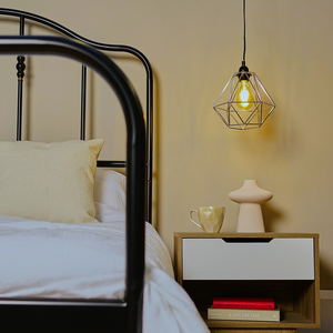 Pair Of Retro Style Chrome Metal Basket Cage Ceiling Pendant Light Shades - Silver by ValueLights