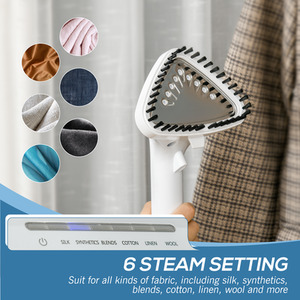 HOMCOM Upright Garment Clothes Steamer with 6 Steam Setting and 1.7L Water Tank - White by HOMCOM