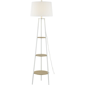 Evie Shelf Floor Lamp - White