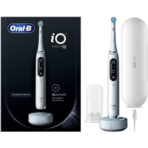 Oral-B iO Series 10 Stardust White Electric Rechargeable Toothbrush - White by Oral-B