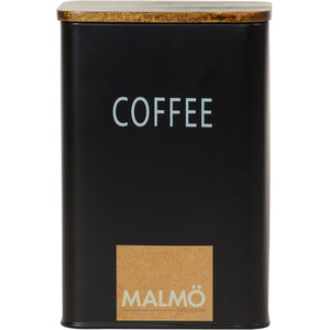 Malmo Rectangular Canister - Black / Coffee
