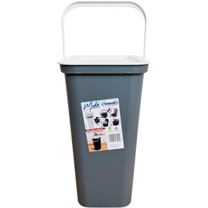Moda Recycling Bin with Handle - Grey and White