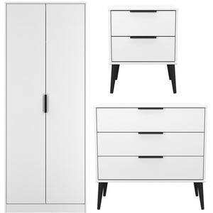 Tulsa Ready Assembled 3 piece Furniture Pack - White Ash