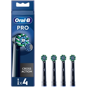 Oral-B Pro Cross Action Black Toothbrush Heads, 4 Counts - Black by Oral-B