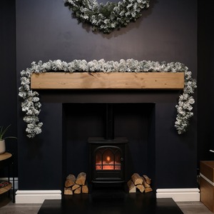 Kaemingk Snowflocked Luxury Christmas Imperial Garland - Green by Samuel Alexander