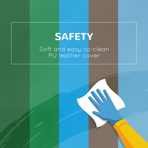 HOMCOM 6-Piece Soft Playset with Stairs and Ramp - Green, blue by HOMCOM