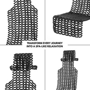 Wooden Beaded Car Seat Covers - Comfortable Seat Cushion - Black by NOVECRAFTO