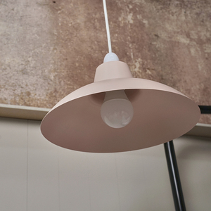 Retro Style Pink Metal Easy Fit Ceiling Pendant Light Shade - Pink by ValueLights
