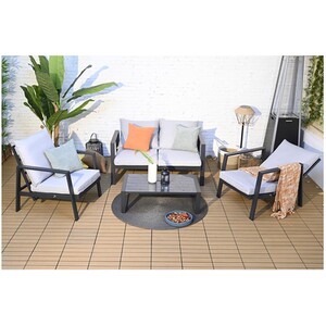 Capri Lounge Set - Black & White