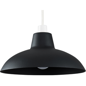 Retro Style Matt Black Easy Fit Ceiling Pendant Light Shade - Black by ValueLights