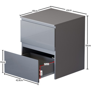 Vida Designs Glinton 4 Piece FSC Bedroom Set - Grey by Vida Designs