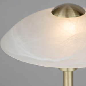 Alabaster Shade Touch Table Lamp - Satin Brass by Litecraft